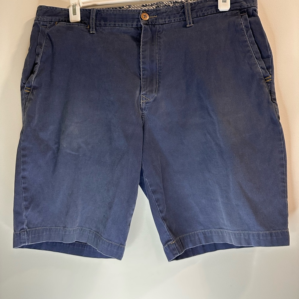 Tommy Bahama Classic Navy Flat-Front Cotton Shorts